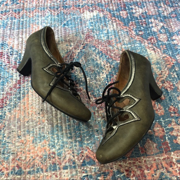 Jeffrey Campbell Shoes - Jeffrey Campbell Sybbie Olive Green Leather Heels